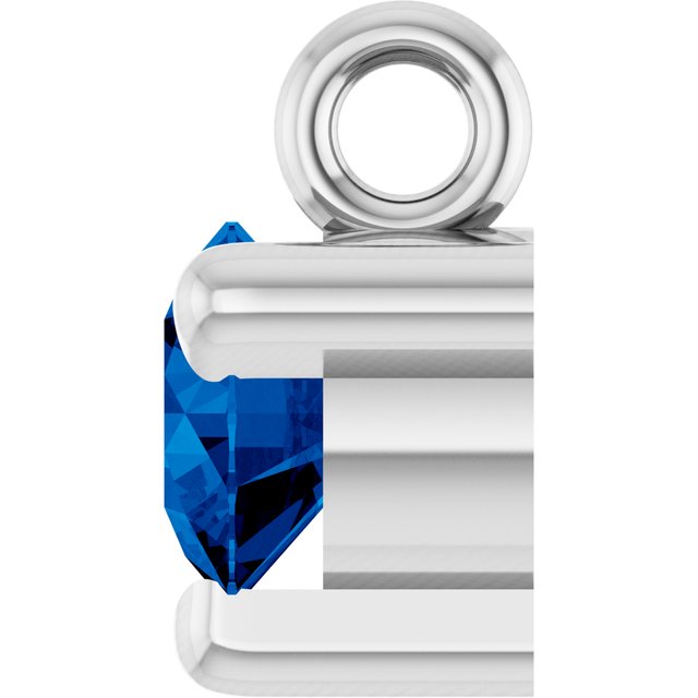 Natural Blue Sapphire Petite Pavé® Dangle