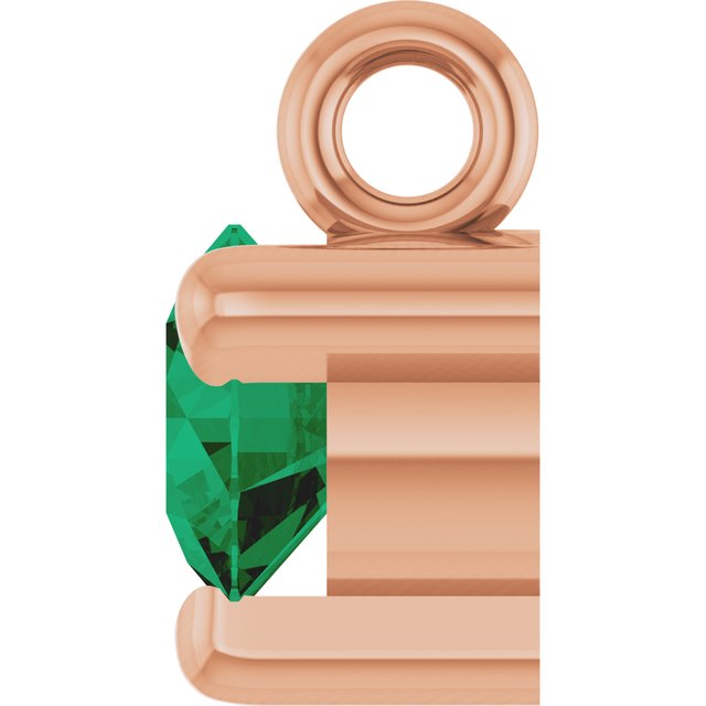 Lab-Grown Emerald Petite Pavé® Dangle
