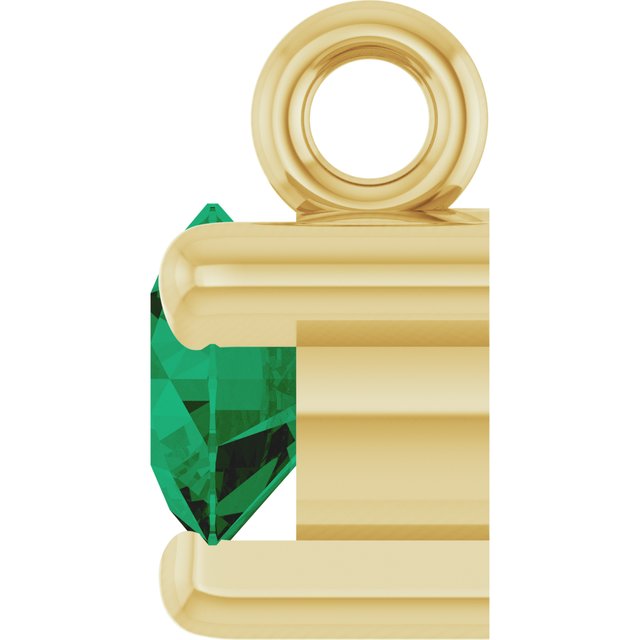 Natural Emerald Petite Pavé® Dangle