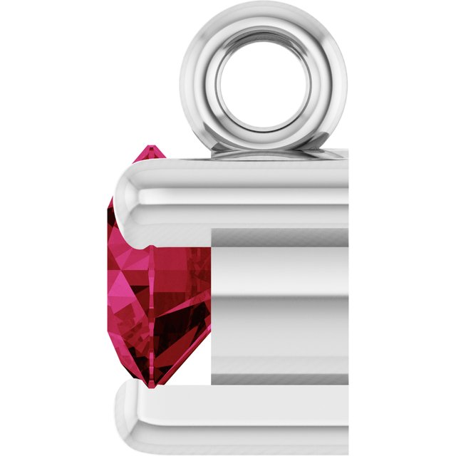 Lab-Grown Ruby Petite Pavé® Dangle