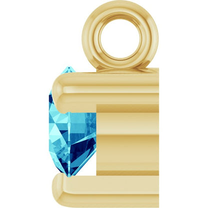 Natural Blue Zircon Petite Pavé® Dangle