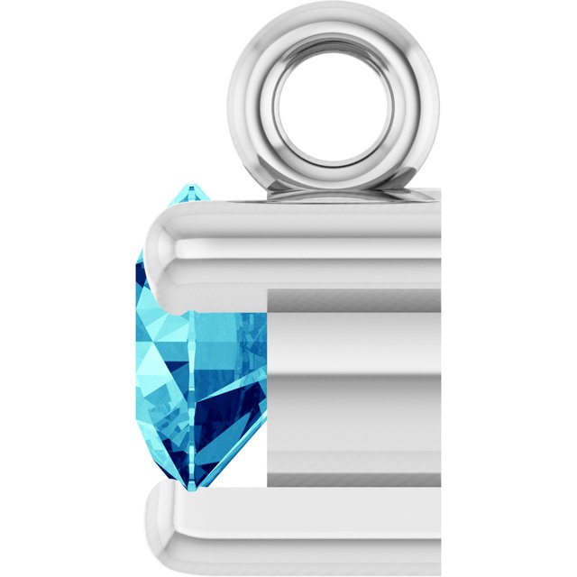 Natural Blue Zircon Petite Pavé® Dangle