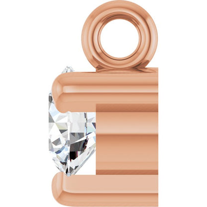 Natural White Sapphire Petite Pavé® Dangle