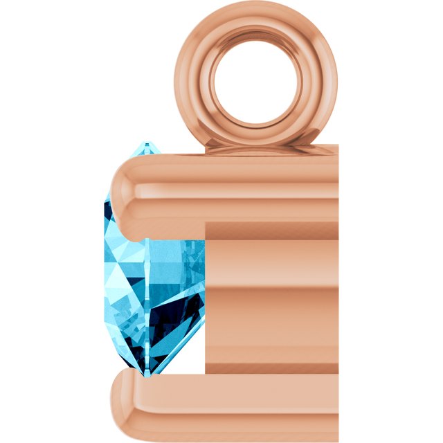 Natural Aquamarine Petite Pavé® Dangle