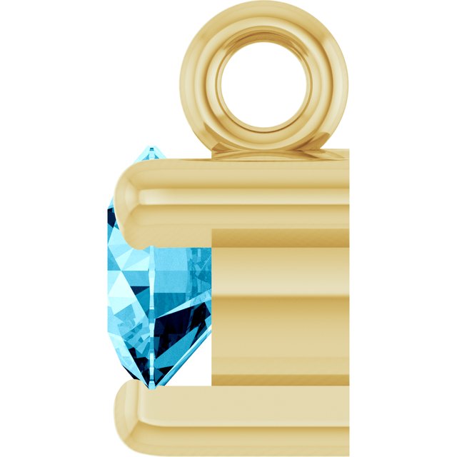 Natural Aquamarine Petite Pavé® Dangle