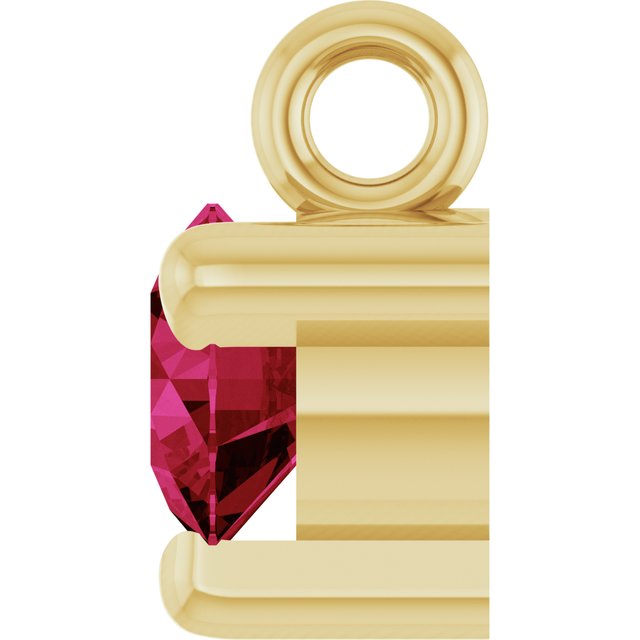 Lab-Grown Ruby Petite Pavé® Dangle
