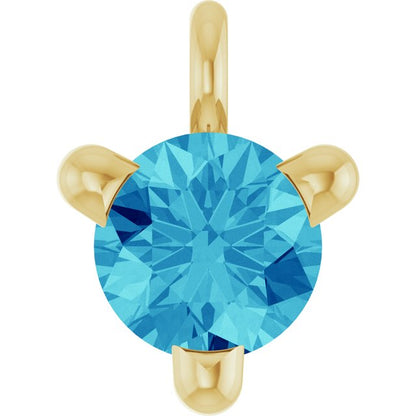 Natural Blue Zircon Petite Pavé® Dangle
