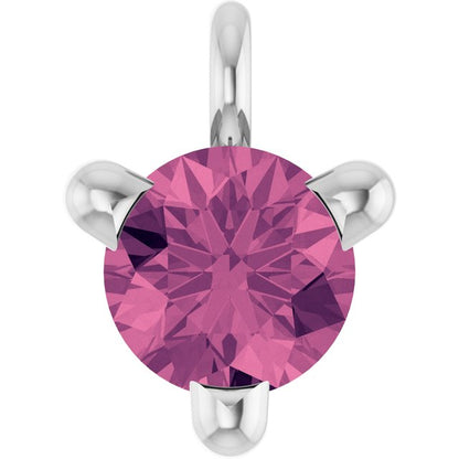 Natural Pink Tourmaline Petite Pavé® Dangle