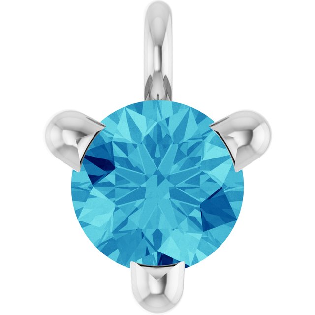 Natural Blue Zircon Petite Pavé® Dangle