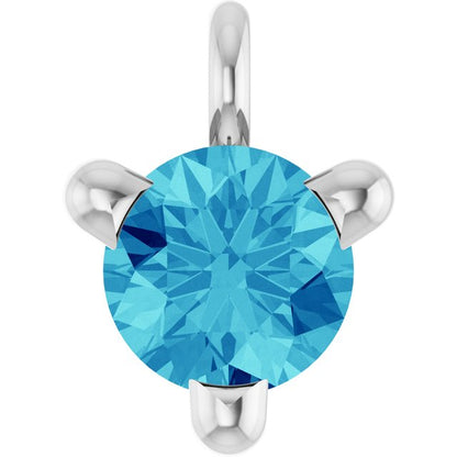 Natural Blue Zircon Petite Pavé® Dangle