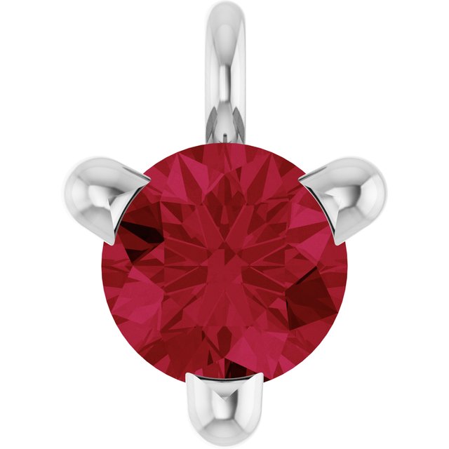 Lab-Grown Ruby Petite Pavé® Dangle