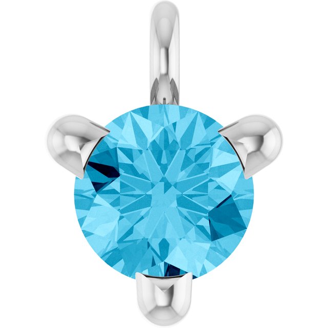 Natural Aquamarine Petite Pavé® Dangle