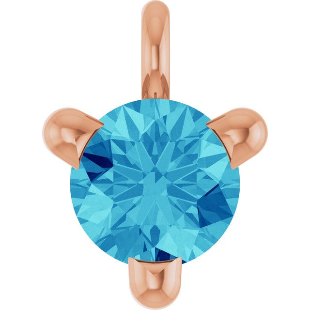 Natural Blue Zircon Petite Pavé® Dangle
