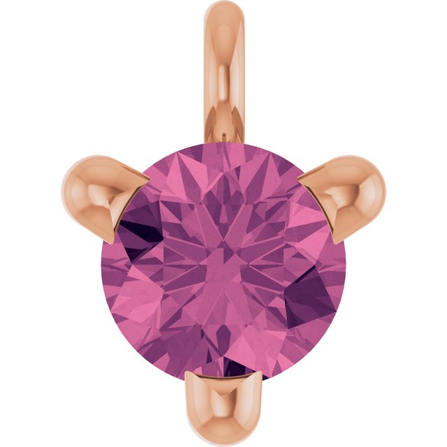 Natural Pink Tourmaline Petite Pavé® Dangle