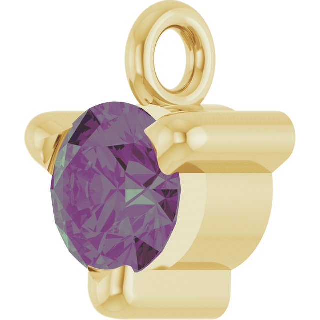 Lab-Grown Alexandrite Petite Pavé® Dangle