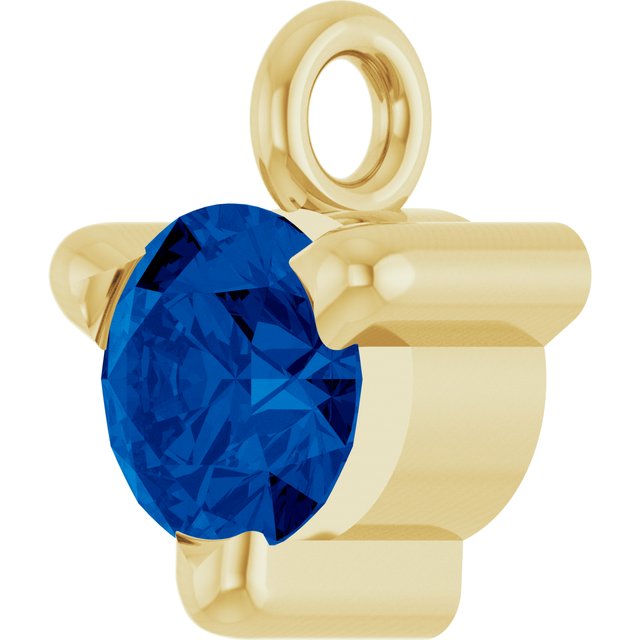 Lab-Grown Blue Sapphire Petite Pavé® Dangle