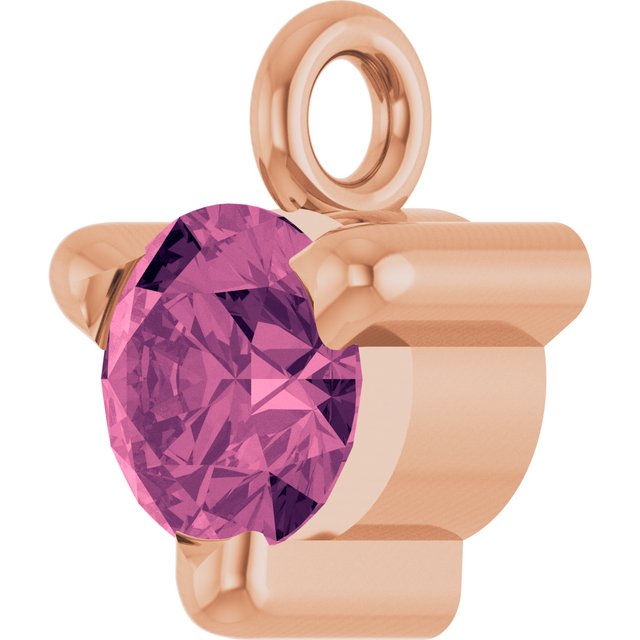 Natural Pink Tourmaline Petite Pavé® Dangle