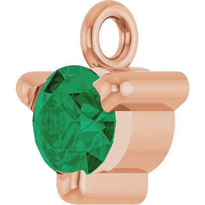Natural Emerald Petite Pavé® Dangle
