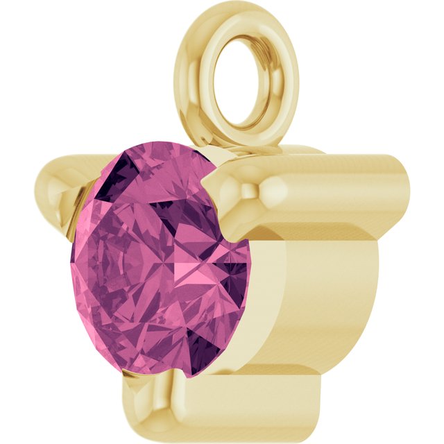 Natural Pink Tourmaline Petite Pavé® Dangle