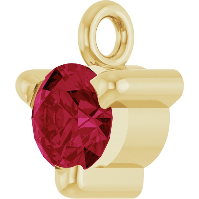 Lab-Grown Ruby Petite Pavé® Dangle