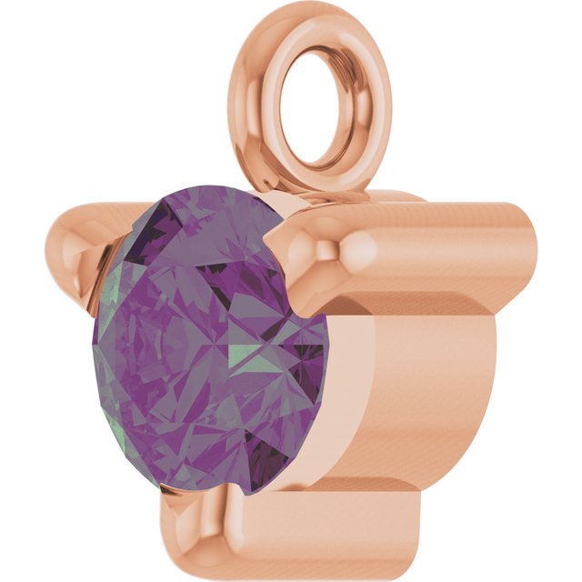 Lab-Grown Alexandrite Petite Pavé® Dangle