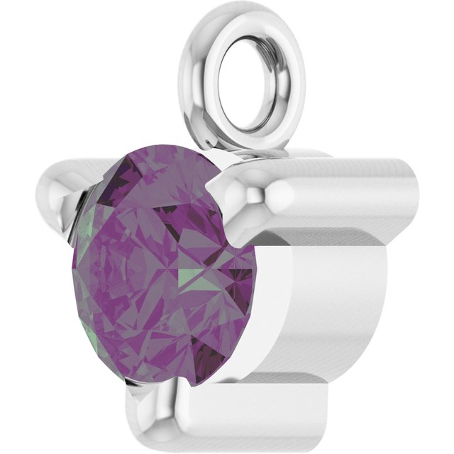 Lab-Grown Alexandrite Petite Pavé® Dangle
