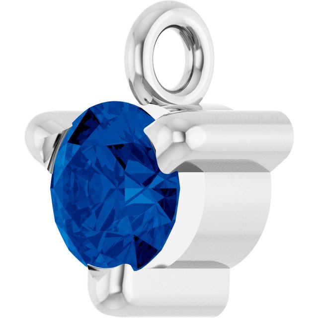 Natural Blue Sapphire Petite Pavé® Dangle