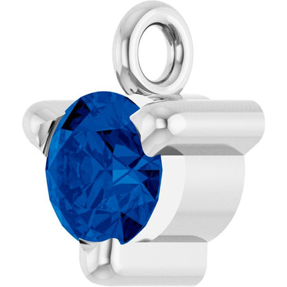 Natural Blue Sapphire Petite Pavé® Dangle