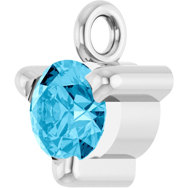 Natural Aquamarine Petite Pavé® Dangle