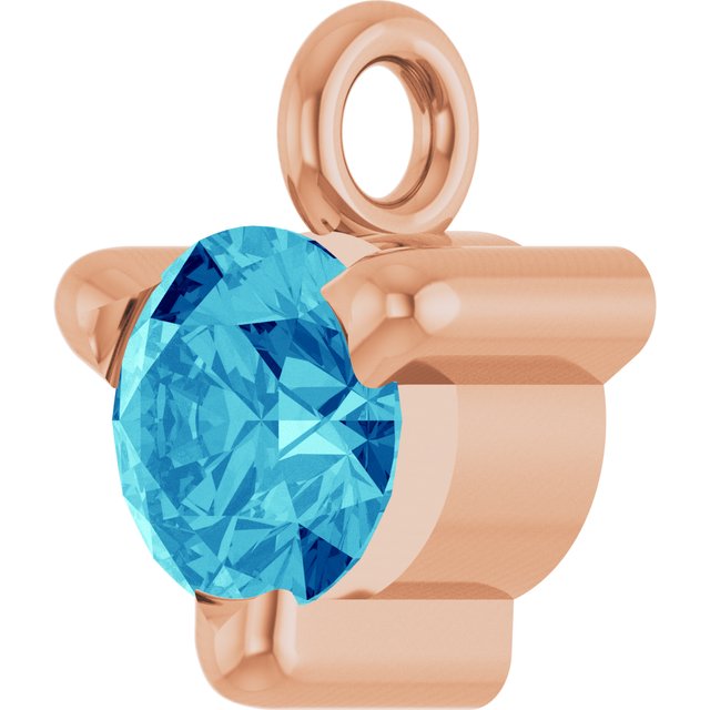 Natural Blue Zircon Petite Pavé® Dangle
