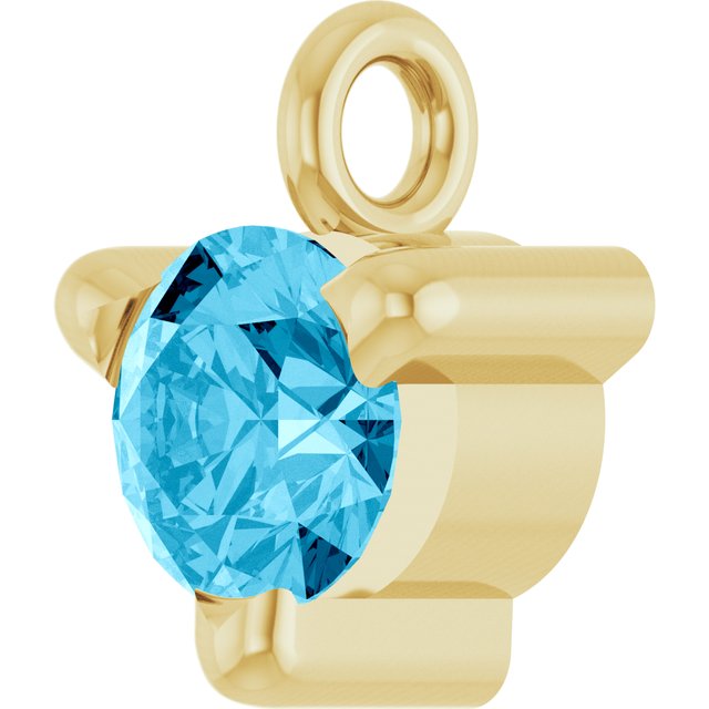 Natural Aquamarine Petite Pavé® Dangle