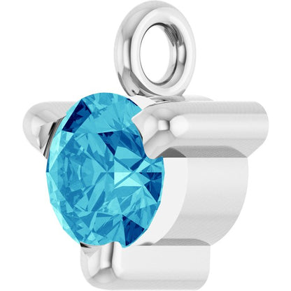 Natural Blue Zircon Petite Pavé® Dangle