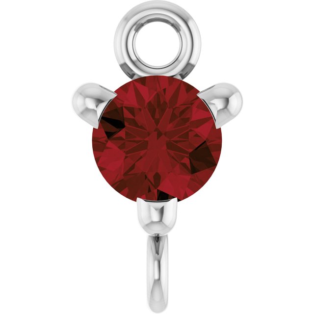 Natural Mozambique Garnet Link, 4 mm x 7.25 mm