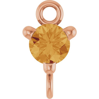 Natural Citrine Link, 4 mm x 7.25 mm