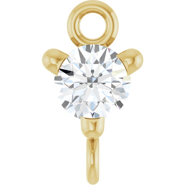 1/10 CT Natural Diamond Link, 4 mm x 7.25 mm
