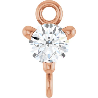 1/10 CT Natural Diamond Link, 4 mm x 7.25 mm