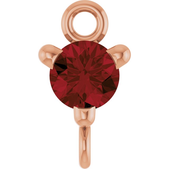 Natural Mozambique Garnet Link, 4 mm x 7.25 mm
