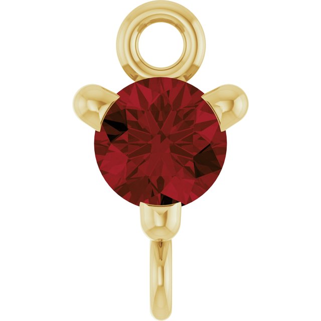 Natural Mozambique Garnet Link, 4 mm x 7.25 mm