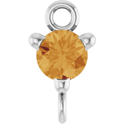 Natural Citrine Link, 4 mm x 7.25 mm