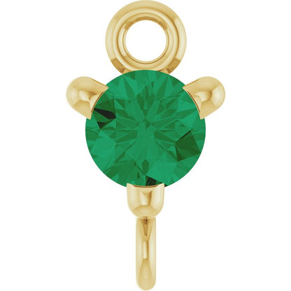 Natural Emerald Link, 4 mm x 7.25 mm