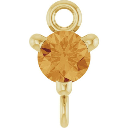 Natural Citrine Link, 4 mm x 7.25 mm