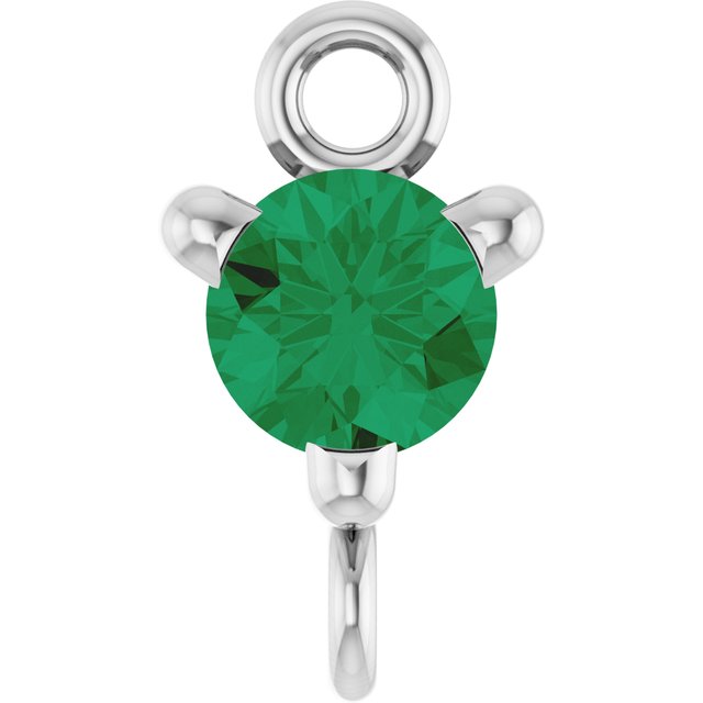 Natural Emerald Link, 4 mm x 7.25 mm