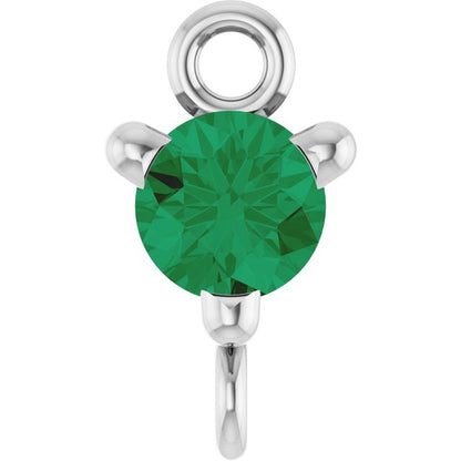 Natural Emerald Link, 4 mm x 7.25 mm