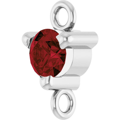 Natural Mozambique Garnet Link, 4 mm x 7.25 mm