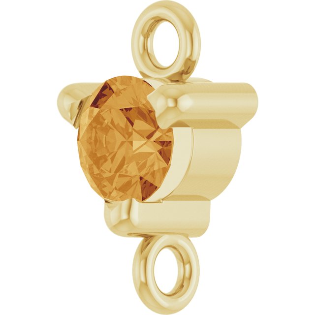 Natural Citrine Link, 4 mm x 7.25 mm