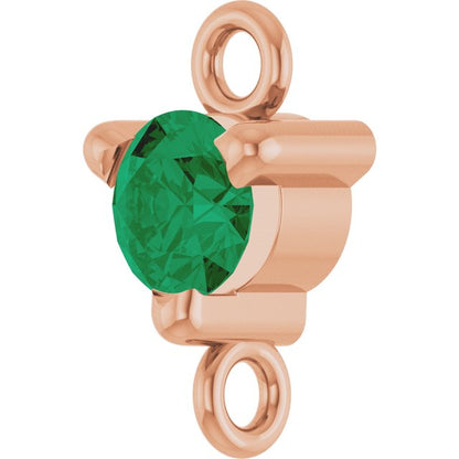 Natural Emerald Link, 4 mm x 7.25 mm