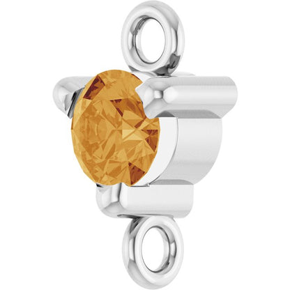 Natural Citrine Link, 4 mm x 7.25 mm