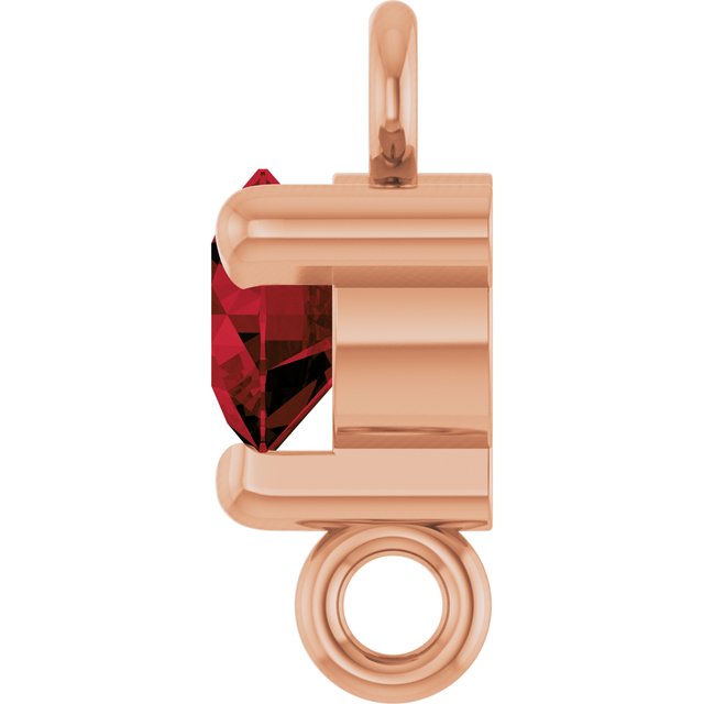 Natural Mozambique Garnet Link, 4 mm x 7.25 mm
