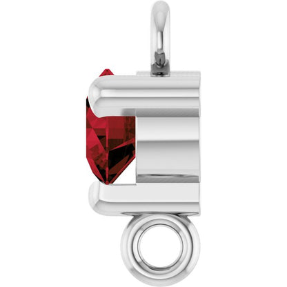 Natural Mozambique Garnet Link, 4 mm x 7.25 mm