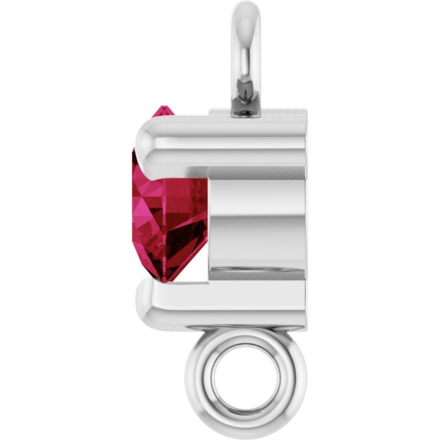 Lab-Grown Ruby Link, 4 mm x 7.25 mm